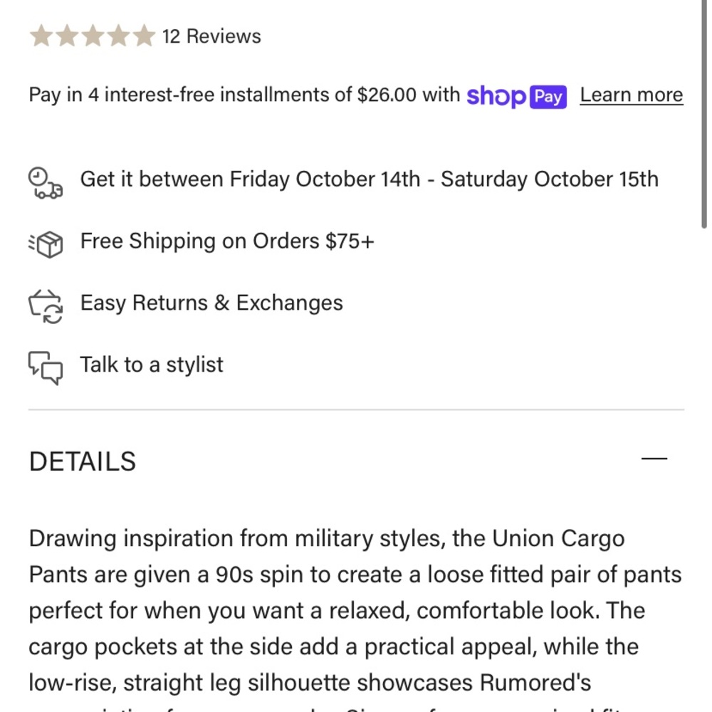 UNION CARGO PANTS / sand color - Picture 5 of 6